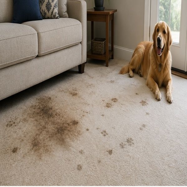 Pet Odour & Spot Stain Removal — before cleaning
