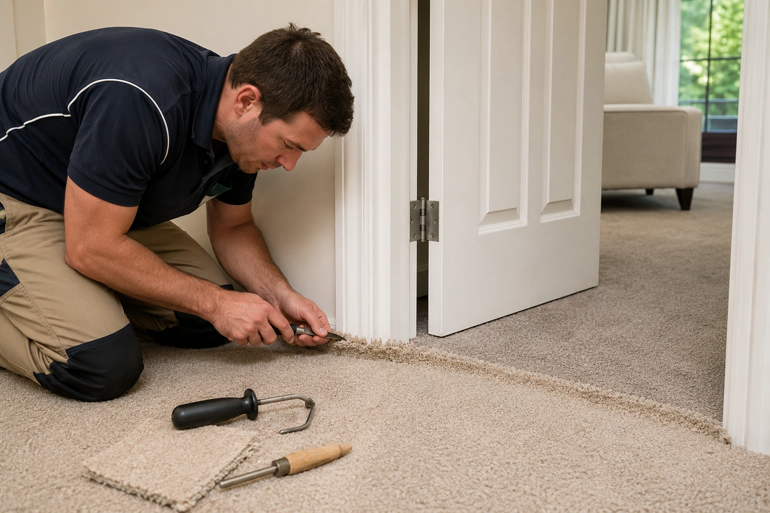 Carpet Repair crew working in Glengala